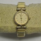Vtg. Ladies Helbros Quartz Gold Tone Stretchy Band Watch 5FB 90-2, New Battery