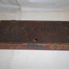 Vtg Toy Wooden Children's Mini Tool Chest Painted Wood Brass Hinges Needs TLC