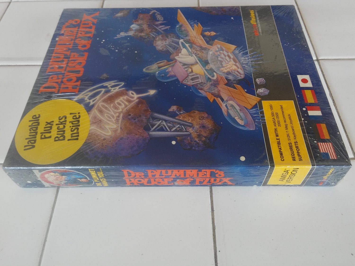 Dr Plummets House Of Flux For Commodore Amiga, NEW FACTORY SEALED, MicroIllusions