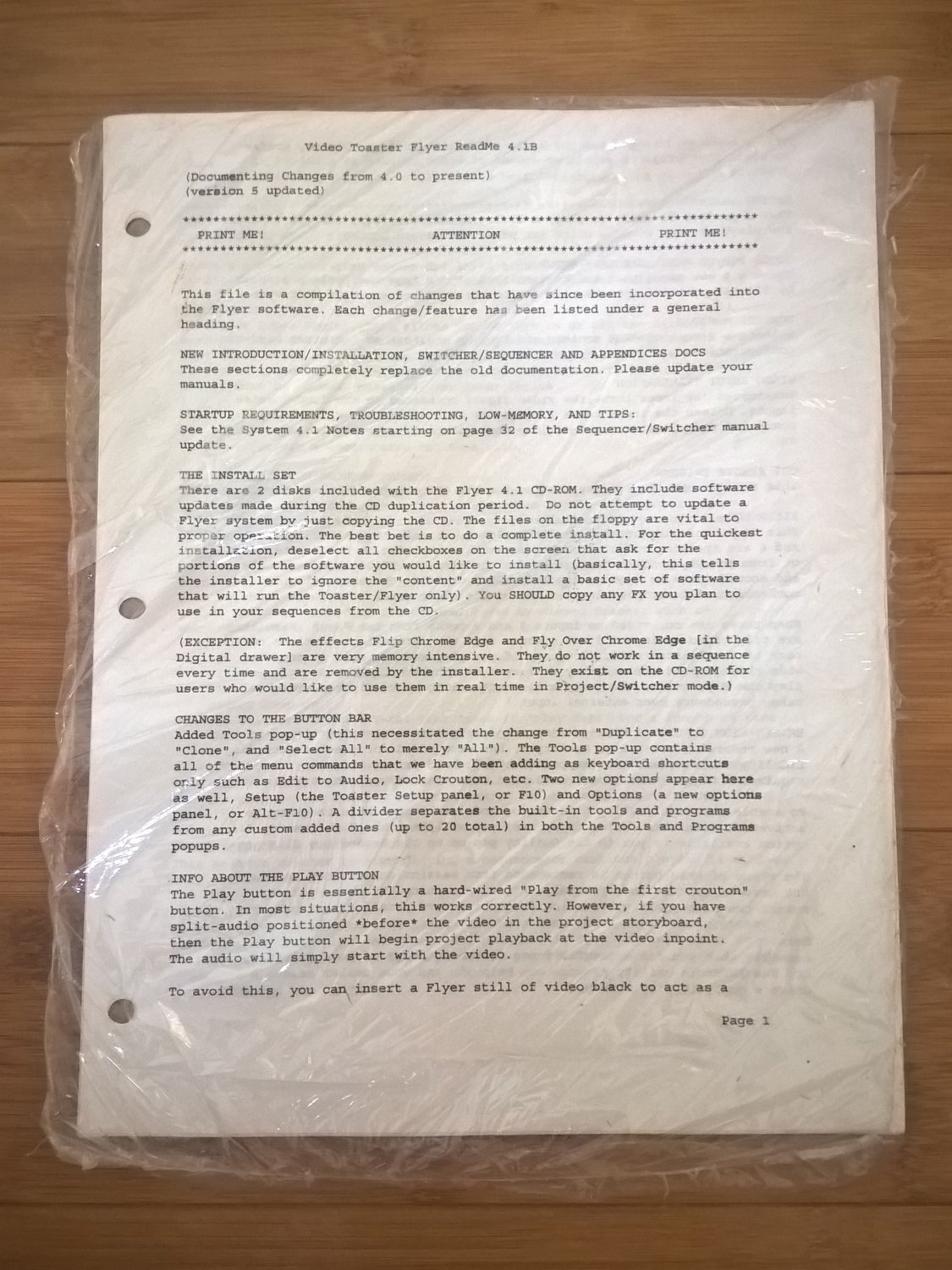 Video Toaster Flyer Manual 4.1B, NEW FACTORY SEALED, Commodore Amiga NewTek