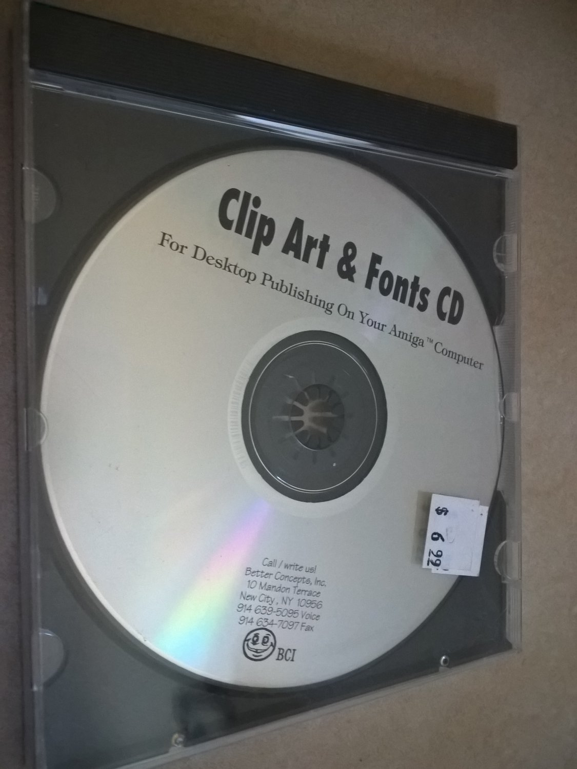 Clip Art & Fonts CD For Commodore Amiga, NEW FACTORY SEALED, BCI