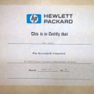 Hewlett Packard Diploma, Dated 1985, HP