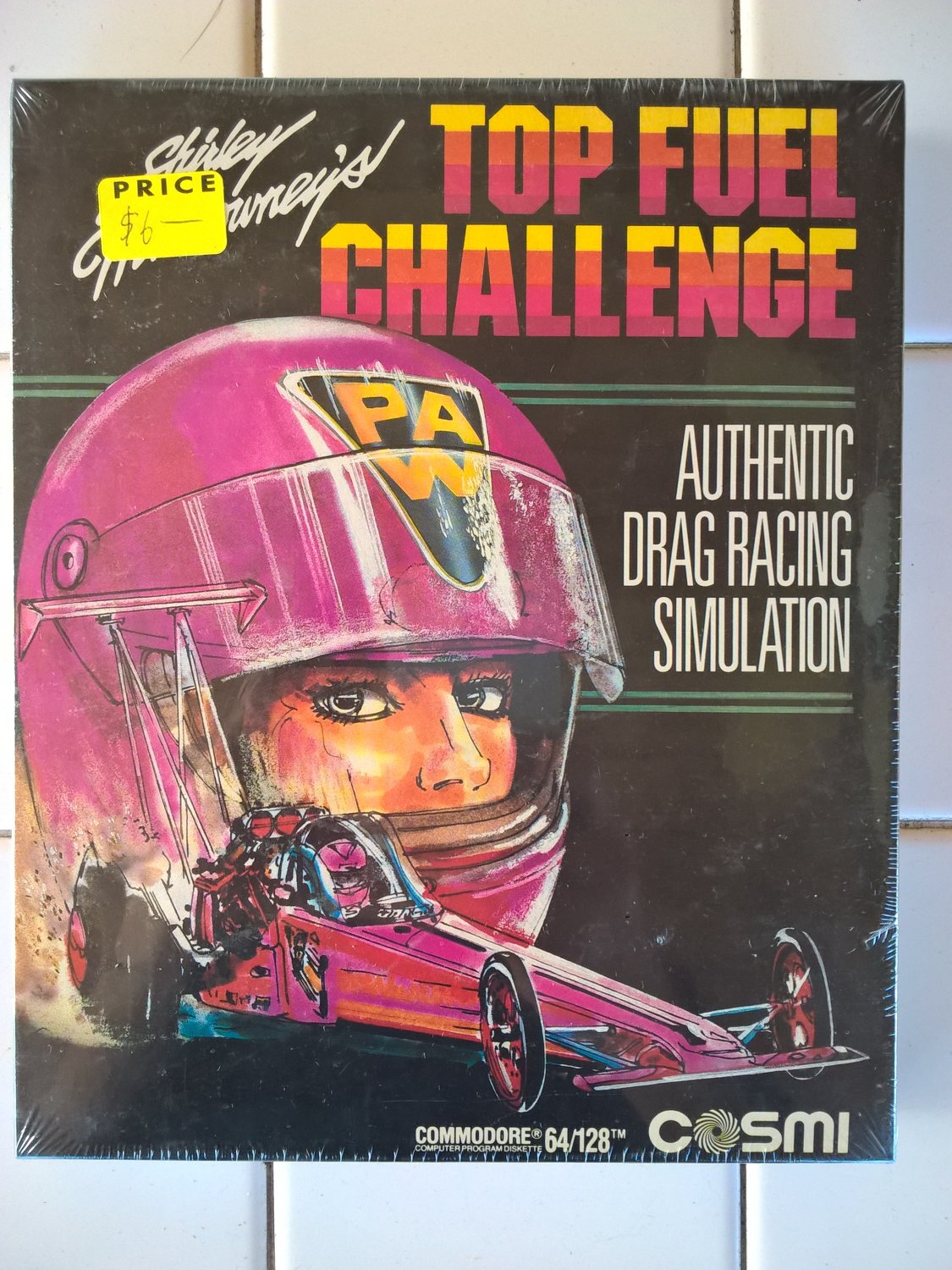 Top Fuel Challenge For Commodore 64/128, NEW FACTORY SEALED, Cosmi