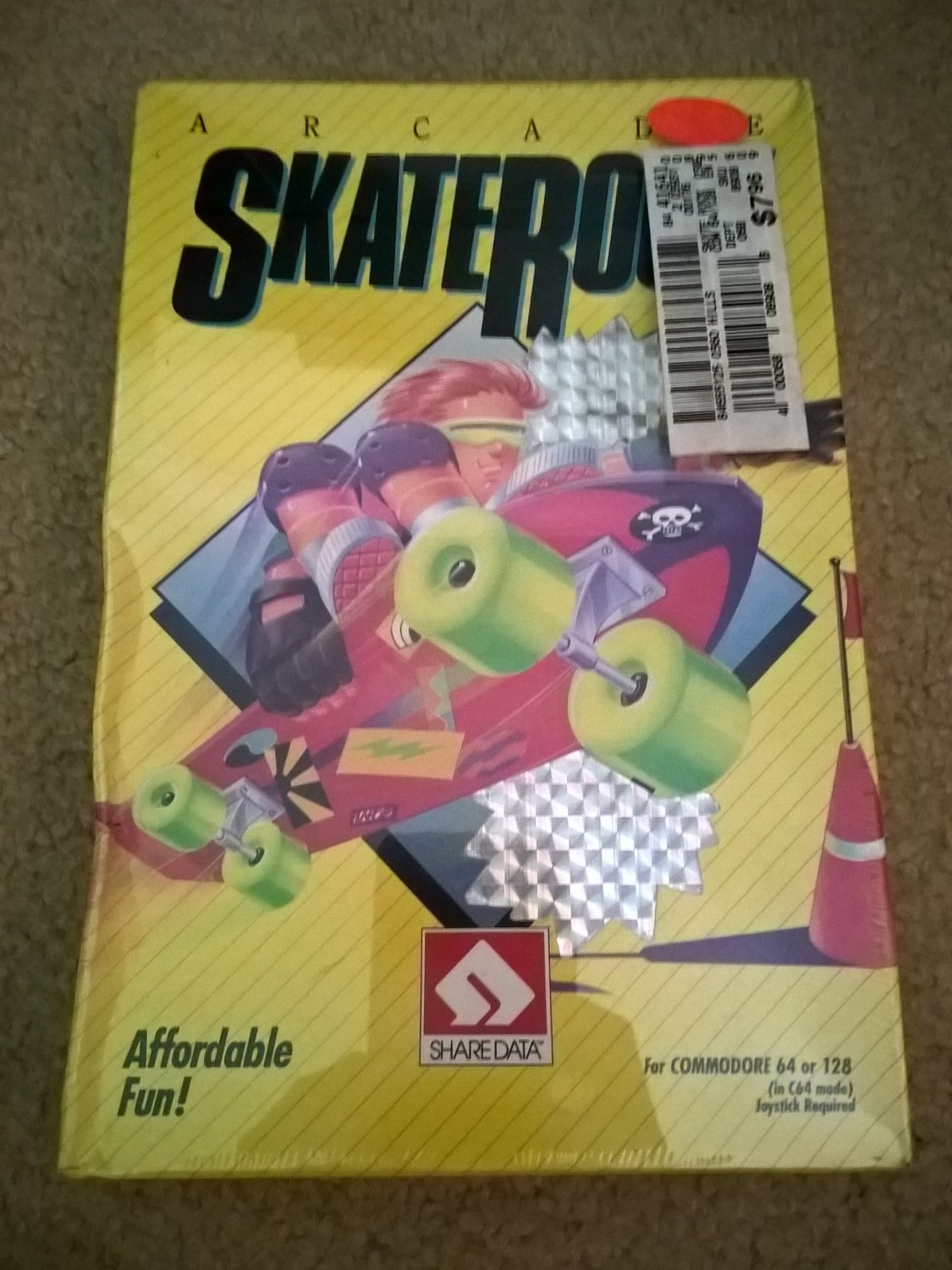 SkateRock For Commodore 64/128, NEW FACTORY SEALED, ShareData