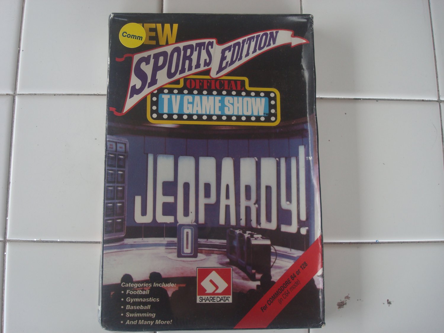 Jeopardy! New Sports Edition for Commodore 64/128, NEW FACTORY SEALED, ShareData
