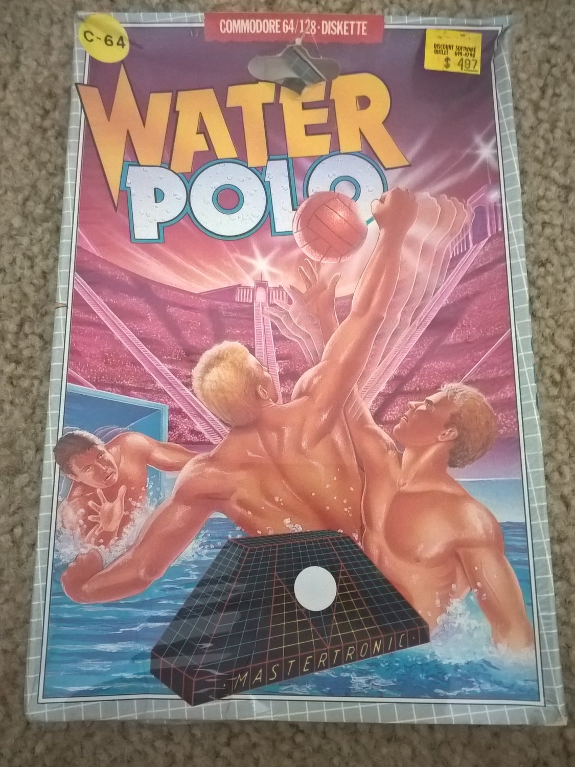 Water Polo For Commodore 64/128, NEW FACTORY SEALED, Mastertronic