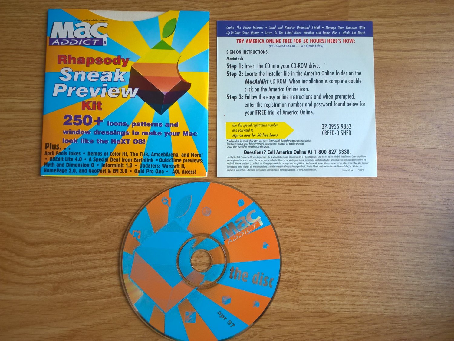 Mac Addict CD #8 68K And PPC, IN ORIGINAL FOLDER, Apr 1997, Apple Macintosh