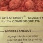 Easy Script Keyboard Overlay / Cheatsheet For Commodore 128, BRAND NEW, Leroy’s