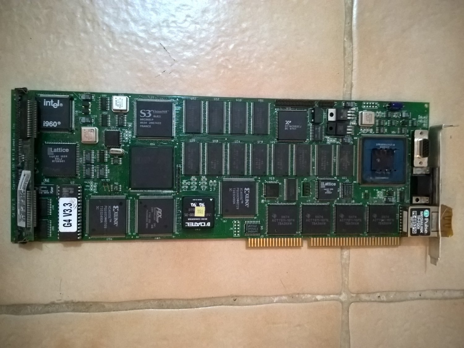 ISA SBC Video Card, Imagine 128 + s3 968 + i960, WORKING, Witt Biomedical