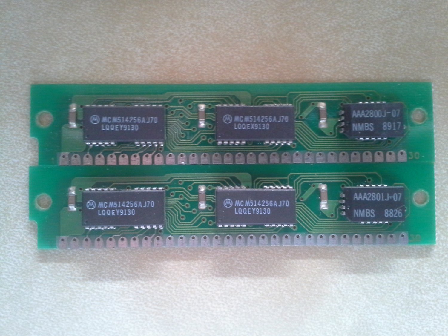256KB True Parity 30-Pin SIMMs, Lot of 2x = 512KB, TESTED GOOD