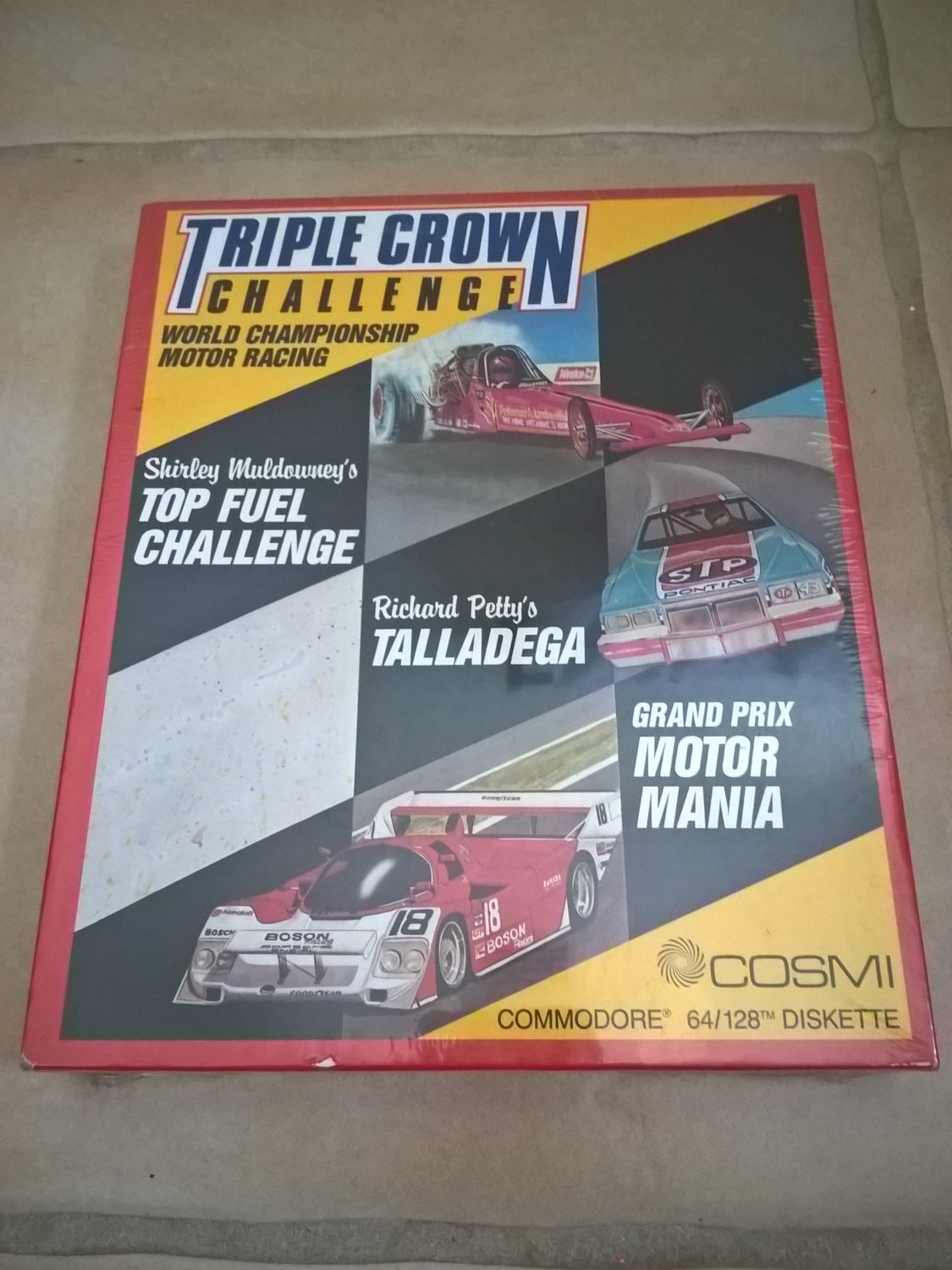 Triple Crown Challenge For Commodore 64/128, NEW FACTORY SEALED, Cosmi