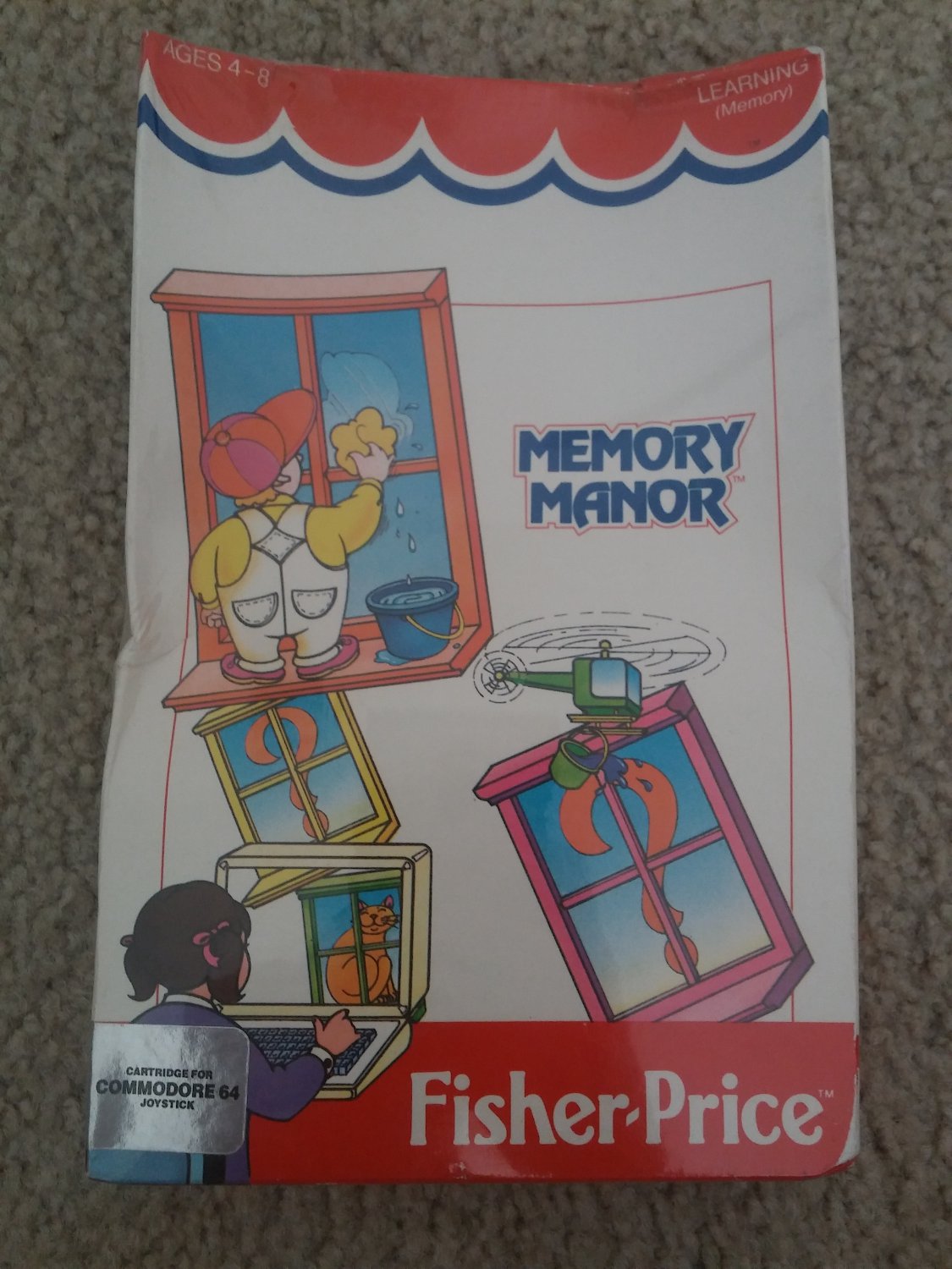 Memory Manor (Cartridge) For Commodore 64 128, NEW FACTORY SEALED, Fisher-Price