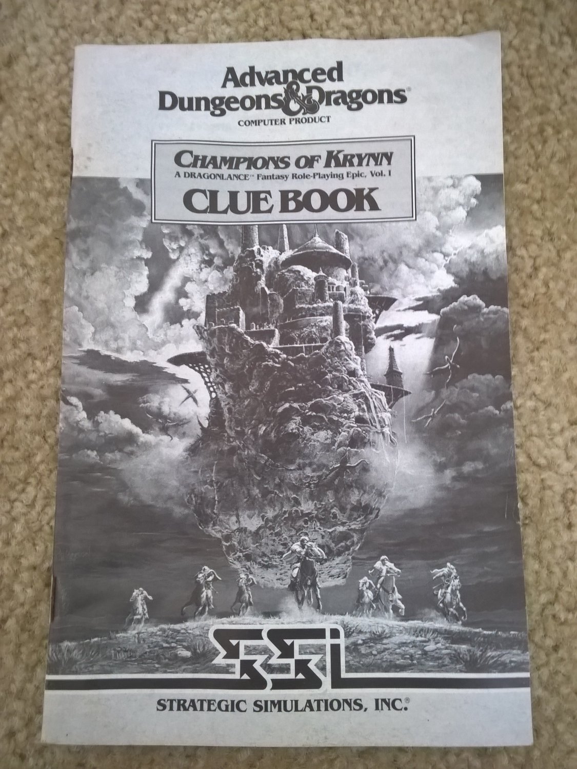 Champions Of Krynn Clue Book, AD&D SSI, Dungeons & Dragons