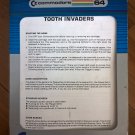 Tooth Invaders (Cartridge) For Commodore 64/128, NEW OPEN BOX, CBM