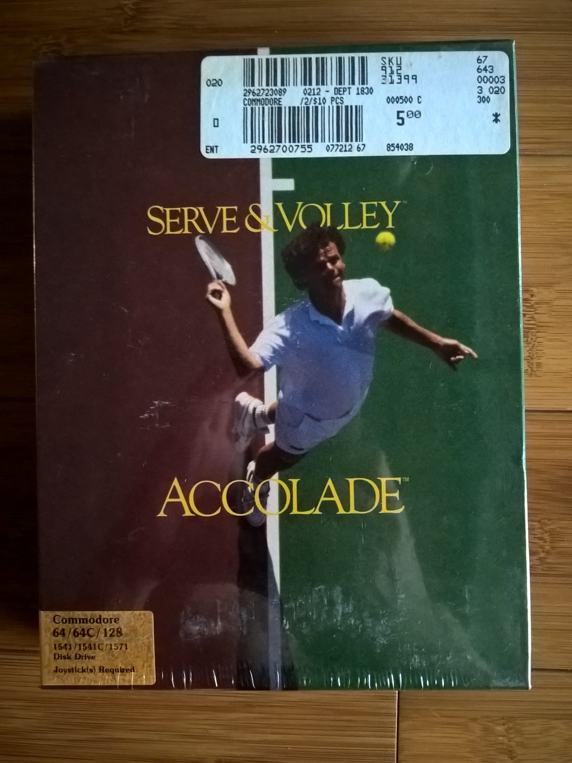 Serve & Volley For Commodore 64/128, NEW FACTORY SEALED, Accolade