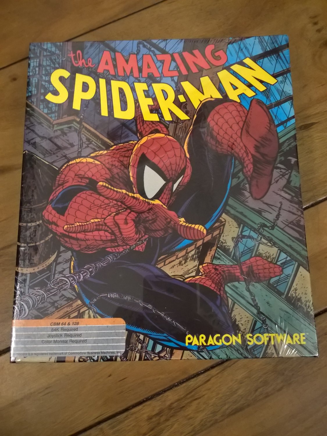 The Amazing Spider-Man For Commodore 64/128, NEW FACTORY SEALED, Paragon B-Stock