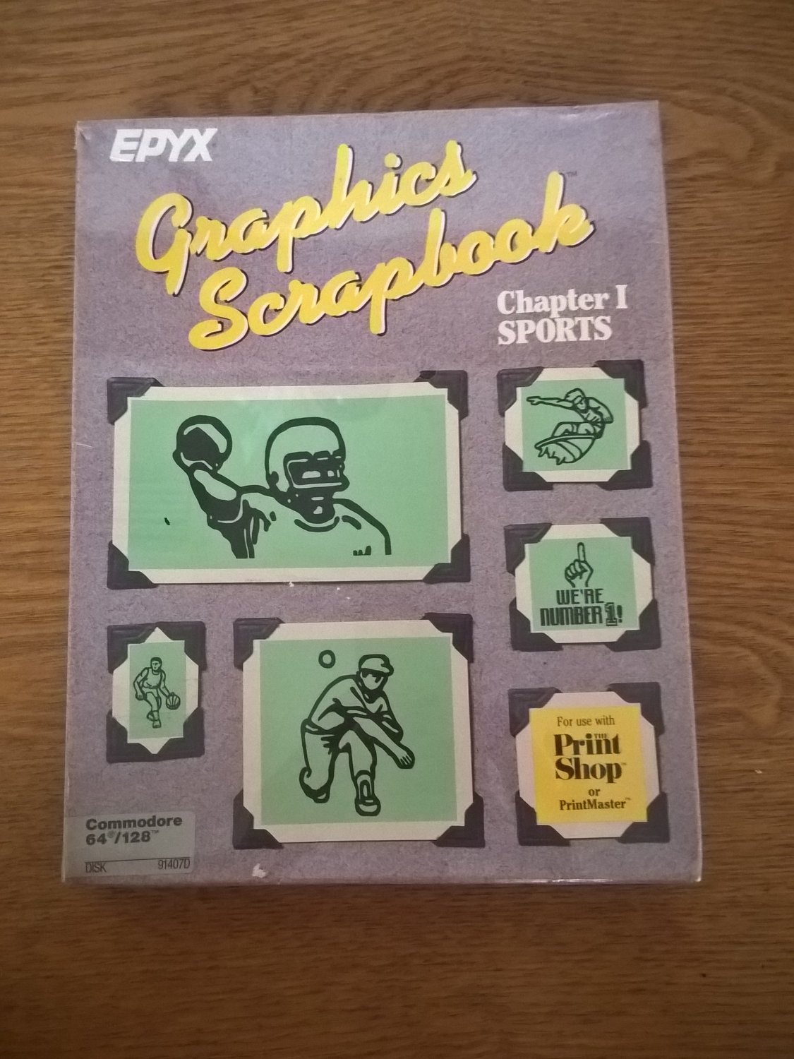 Graphics Scrapbook CH1:Sports For Commodore 64/128, NEW FACTORY SEALED, Epyx