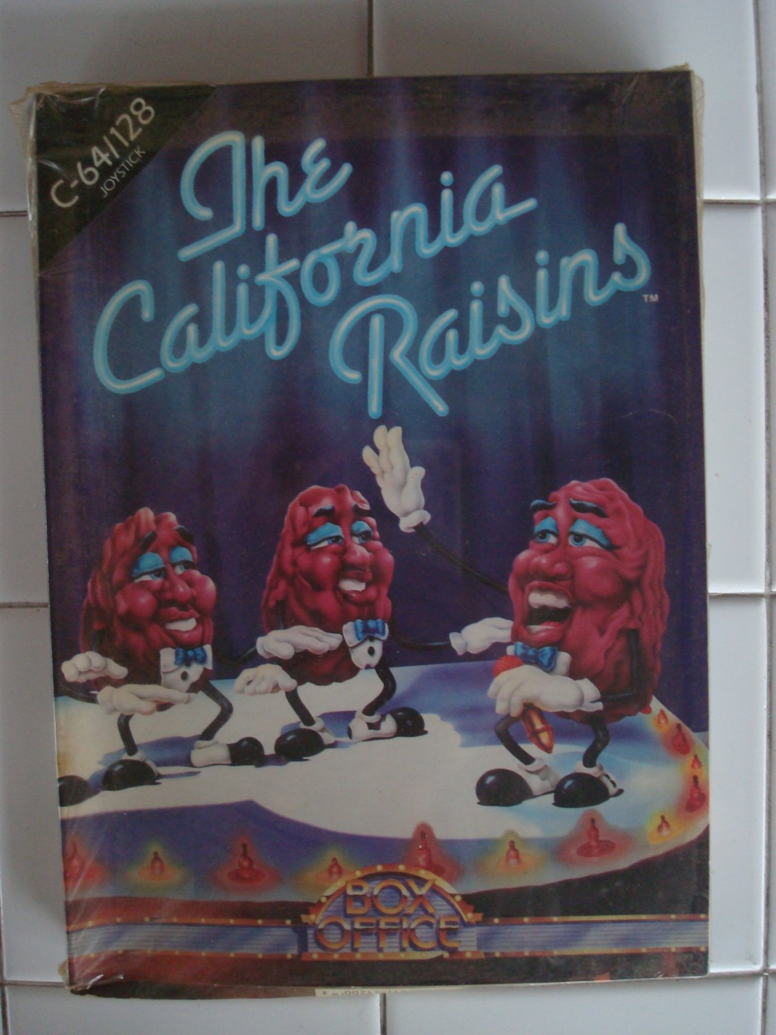 The California Raisins For Commodore 64/128,  NEW FACTORY SEALED, Box Office