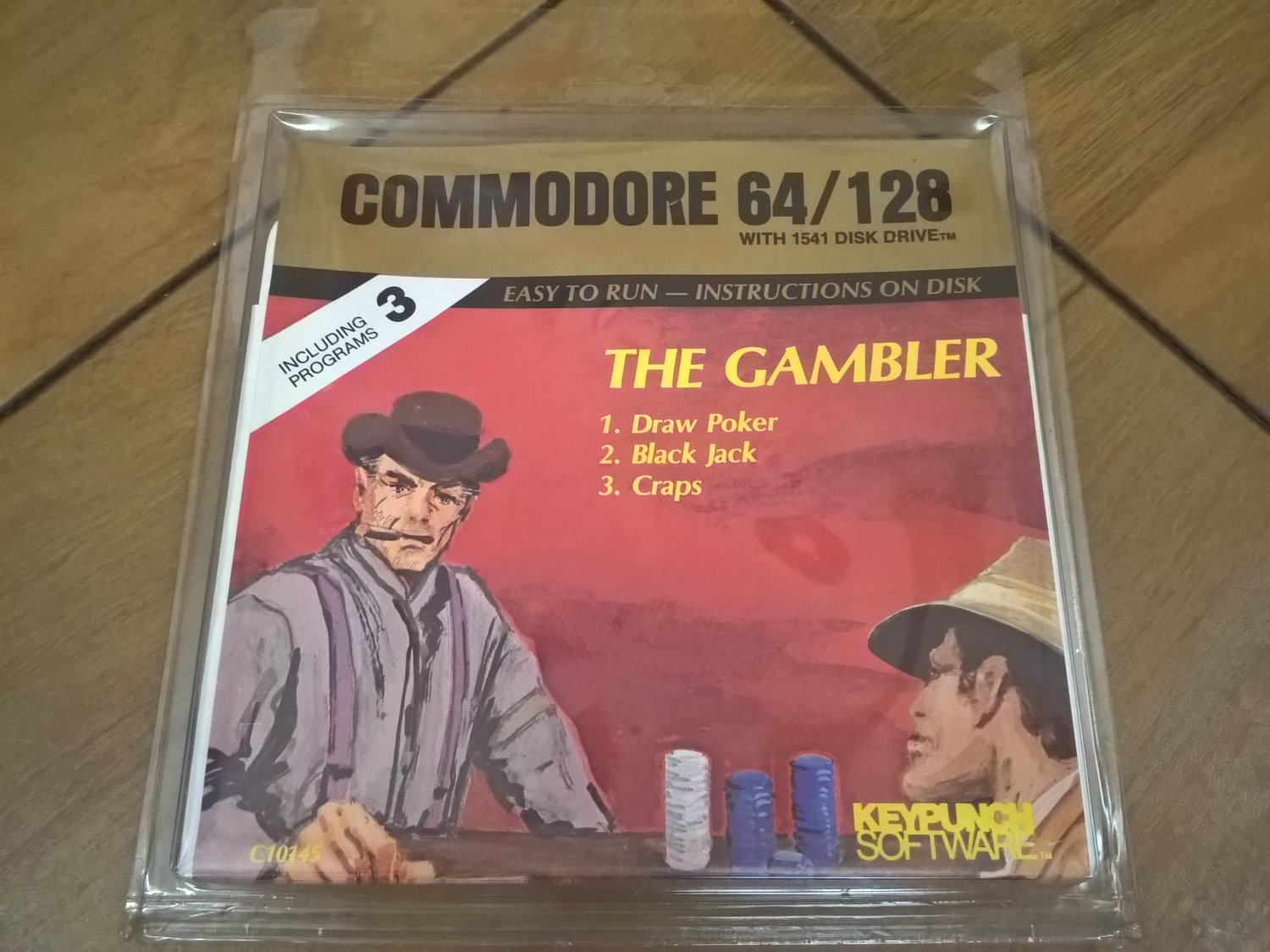 The Gambler For Commodore 64/128, NEW FACTORY SEALED, KeyPunch