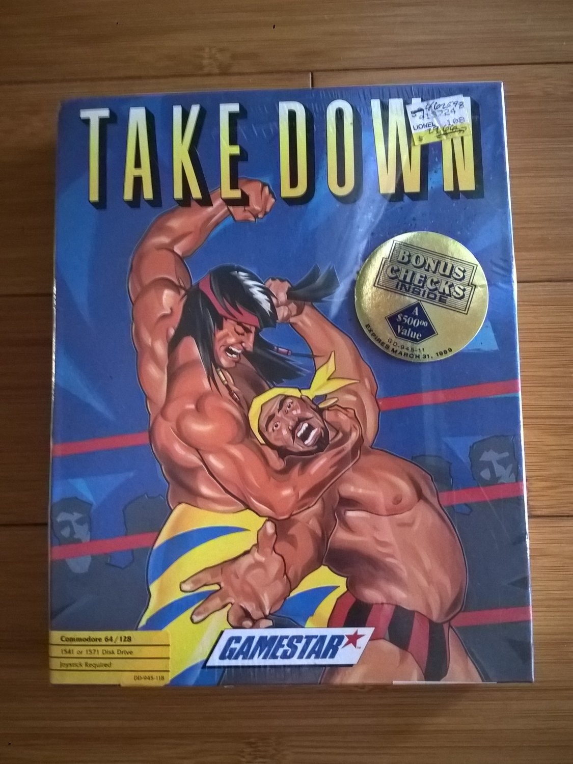 Take Down For Commodore 64/128, NEW FACTORY SEALED, Gamestar