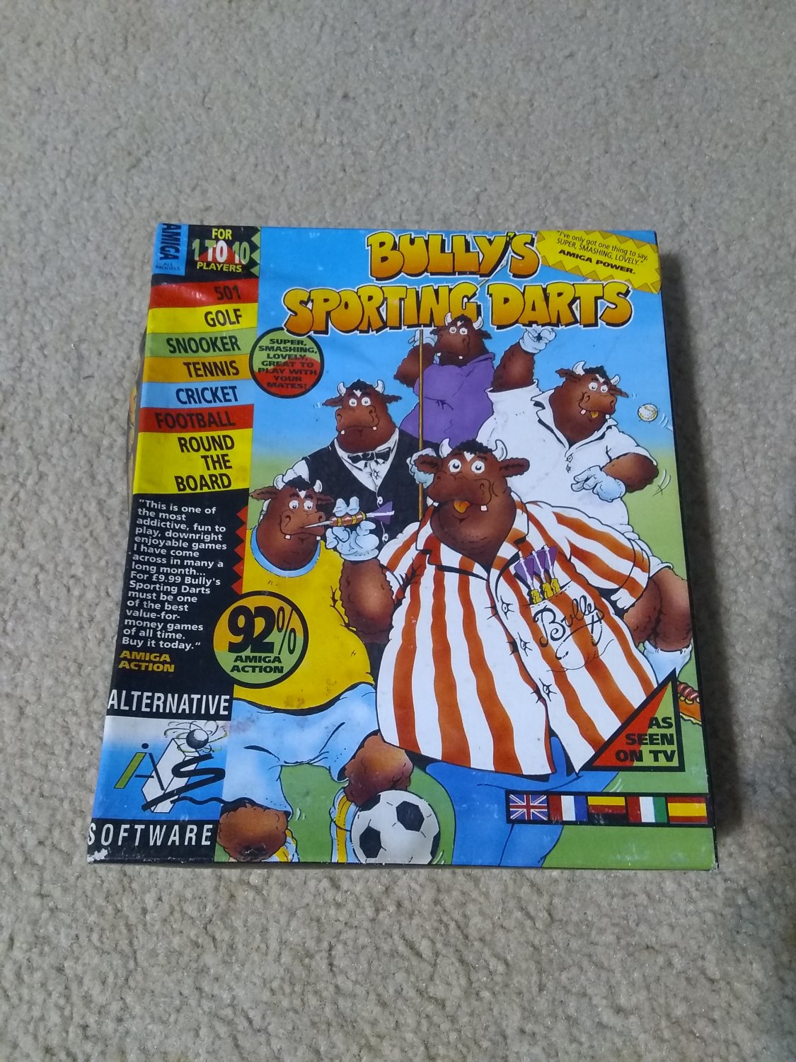 Bully's Sporting Darts For Commodore Amiga, NEW OPEN BOX, Alternative Software B-Stock