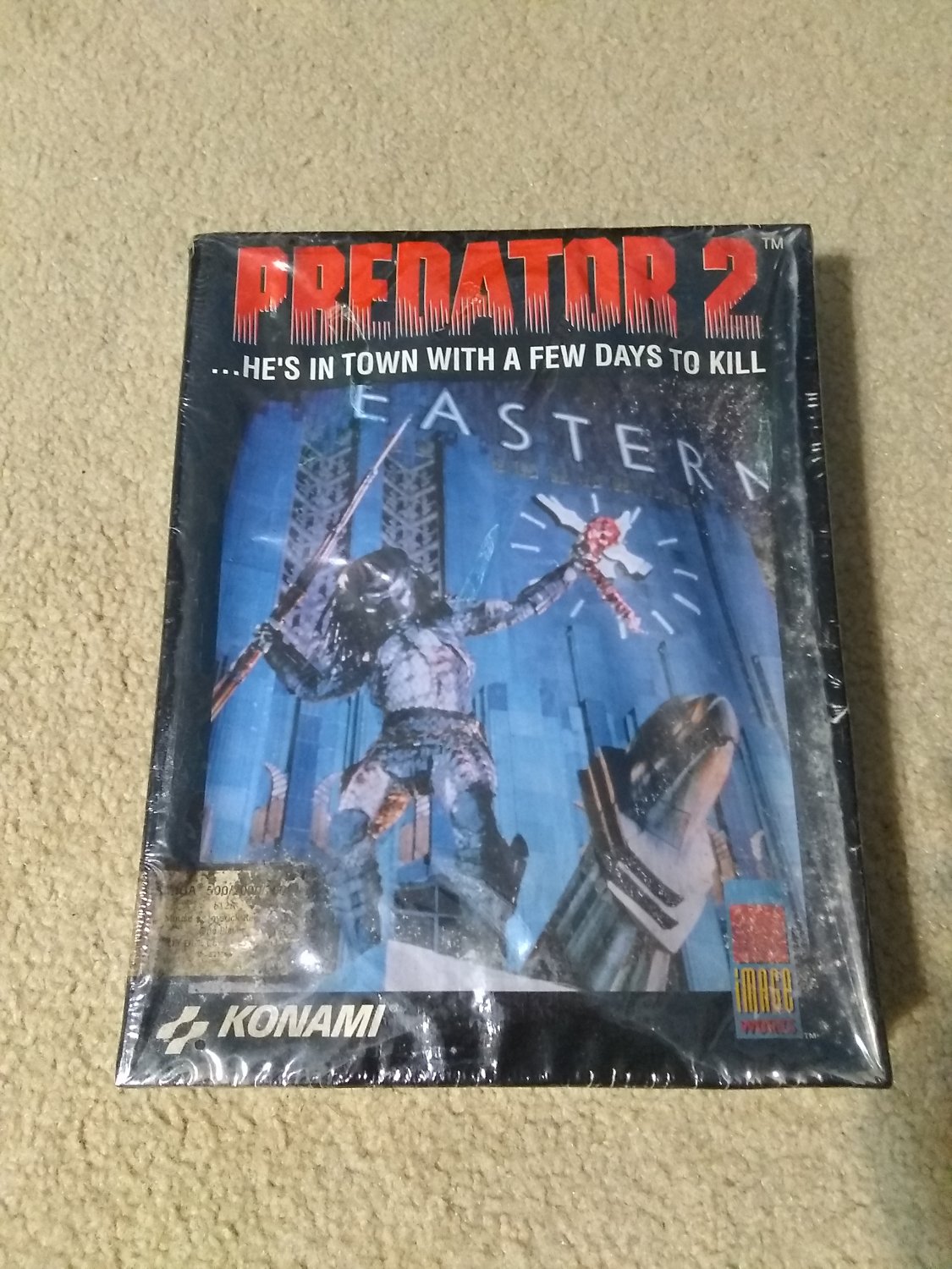 Predator 2 For Commodore Amiga, NEW FACTORY SEALED, Konami B-Stock