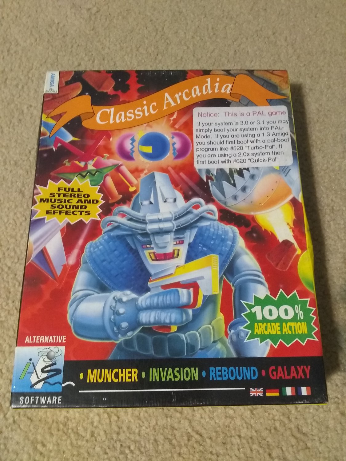 Classic & Baby Arcadia For Commodore Amiga, NEW OPEN BOX, Alternative B-Stock