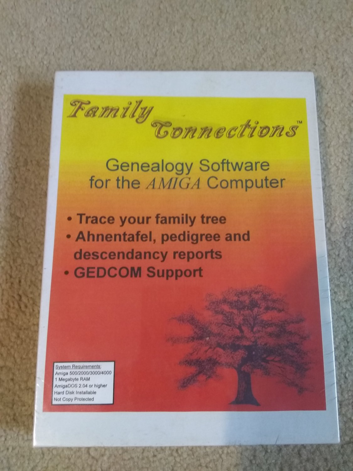 Family Connections For Commodore Amiga, NEW FACTORY SEALED, Genealogy