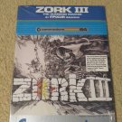 Zork III For Commodore 64 128, NEW OPEN BOX, C-64627 InfoCom