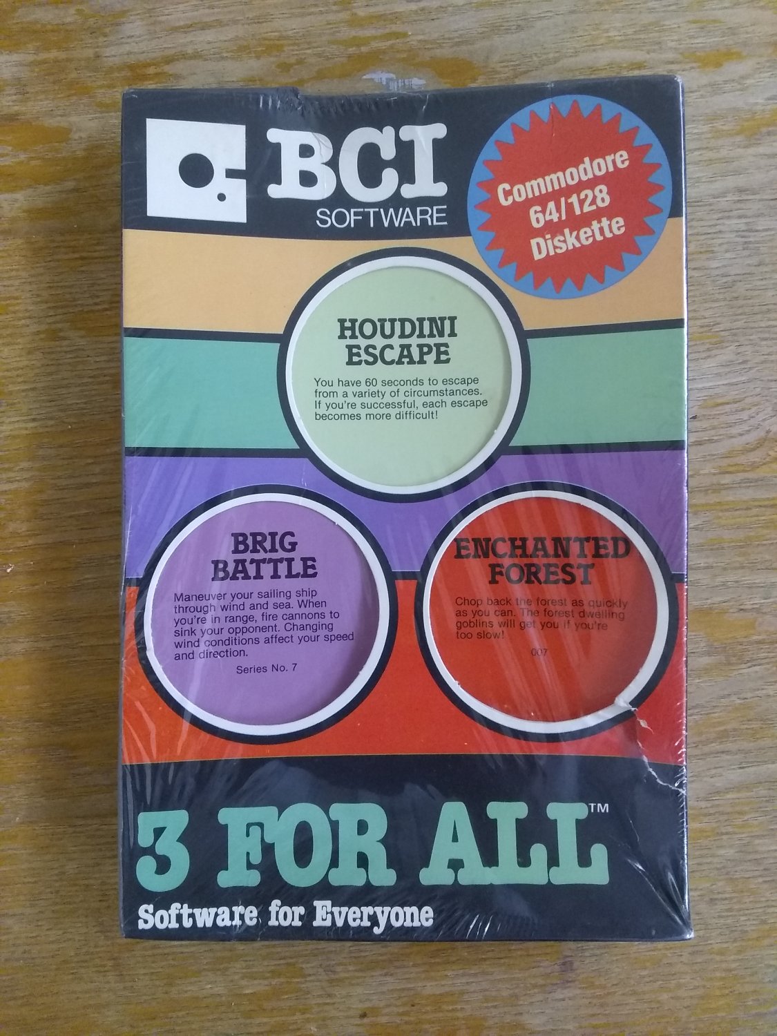 For All For Commodore 64/128, NEW FACTORY SEALED, BCI