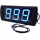 Button Control Digital Counter 14in. Large Counter Blue Characters Wall Mount