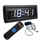 LED Wall Clock Countdown Timer Stopwatch 8.7" in Length Remote Control Wall Mount