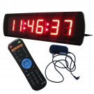 LED Wall Clock Large 20" Countdown Timer Stopwatch 3" High Character Wall Mount Remote Control