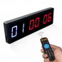 15" Workout Clock for Home Gym Fitness Countdown Timer Clock with Remote Control Wall Mount