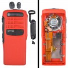 Red Case Housing with ribbon type cable mic and speaker for motorola HT750 radio