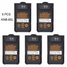 5x KNB-65L Li-ion Battery For Kenwood TK-3000E TK-3000M TK-3000M2 Portable Radio