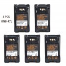 5x KNB-47L Li-ion Battery For Kenwood NX-200 NX-300 TK5220 TK5320 Portable Radio