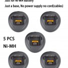 5x Rapid Ni-MH Charger Base For Motorola CP200XLS DEP450 DP1400 Portable Radio