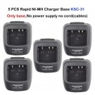 5x Rapid Ni-MH Charger Base For Kenwood TK2201 TK3201 Portable Radio