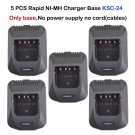 5x Rapid Ni-MH Charger Base for Kenwood TK290 TK360G TK390 PB-43N Portable Radio