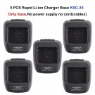 5x Rapid Li-ion Charger Base For Kenwood TK3312  NX240 NX340 Portable Radio