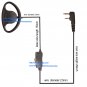 D Style Shape Headset Earphone For ICOM IC-F1000D IC-F2000D Portable Radios