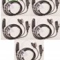 5x Black Surveillance Kit Accessories Headset Earpiece For Motorola GP340 GP380