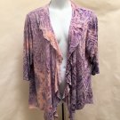Ingredients 3X Open Top Purple Semi Sheer Ruffled Romantic Plus Size Shirt Ingredients 3X Open Top Purple Semi Sheer Ruffled Romantic Plus Size Shirt