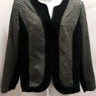Lafayette 148 P14 Jacket Black Gray Herringbone Tweed Zip Up Lafayette 148 P14 Jacket Black Gray Herringbone Tweed Zip Up