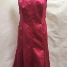 Davids Bridal 10 Dress Pink Satin Strapless Flare Mermaid Holiday Bridesmaid USA