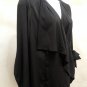 Mark Zunino Plus Size 2X Top Black Wrap Draped Long Sleeve Special Occasion