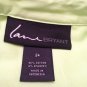 Lane Bryant Plus Size 24 Top Green Button Down Cotton Sateen Stretch Excellent