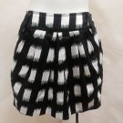 BCBGeneration 2 Skirt Black White Geometric Check Mini Pockets Pleated BCBGeneration 2 Skirt Black White Geometric Check Mini Pockets Pleated