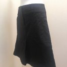 H&M Skirt 4 Black A-Line Pleated Cotton Stretch Career Casual Small Above Knee
